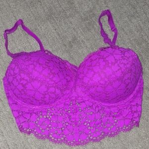 PINK Victoria's Secret Fuchsia Lace Bralette